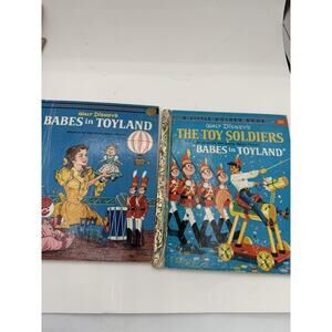 A Little Golden Book Toy Soldiers And Babes in Toyland Lot of 2 Vintage